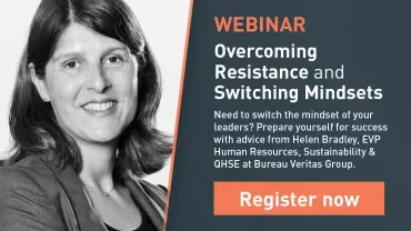 Webinar banner titled ‘Overcoming Resistance and Switching Mindsets’ with registration details.