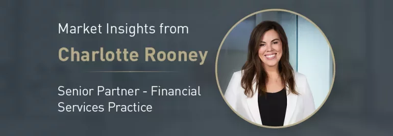 Promotional graphic featuring a person in a white jacket next to the text ‘Market Insights from Charlotte Rooney – Senior Partner, Industrial, Energy & Natural Resources.’