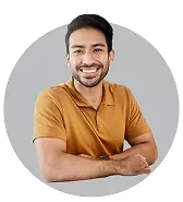 a man smiling